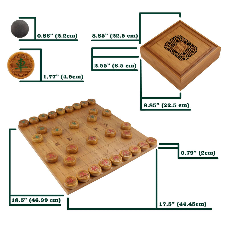 Chinese Chess and Go Reversible Game Board