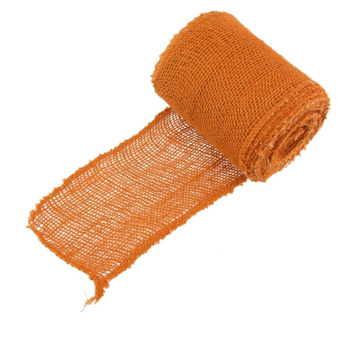 Orange burlap jute ribbon