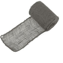 Gray burlap jute ribbon