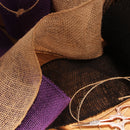 5.5" Inch wide Burlap Fabric Craft Ribbon Roll- 10 Yards - Hemp Jute - 12 Color Options with embroidery scissors