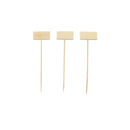 billboard rectangular food marker bamboo picks 4 inch
