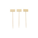 billboard rectangular food marker bamboo picks 4.5 inch