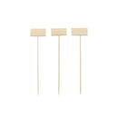 billboard rectangular food marker bamboo picks 5 inch