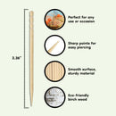 birchwood toothpicks food drink appetizer sharp point smooth perfect occasion easy piercing environment friendly sustainable