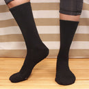 black bamboo supported heel and toe crew socks
