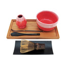 Matcha Bowl Set with Bowl, Rest, Black Tea Whisk, Black Chashaku, Black Tea Spoon, Rest Tray & Tray