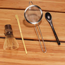 Bamboo Matcha Tea Whisk Strainer Set