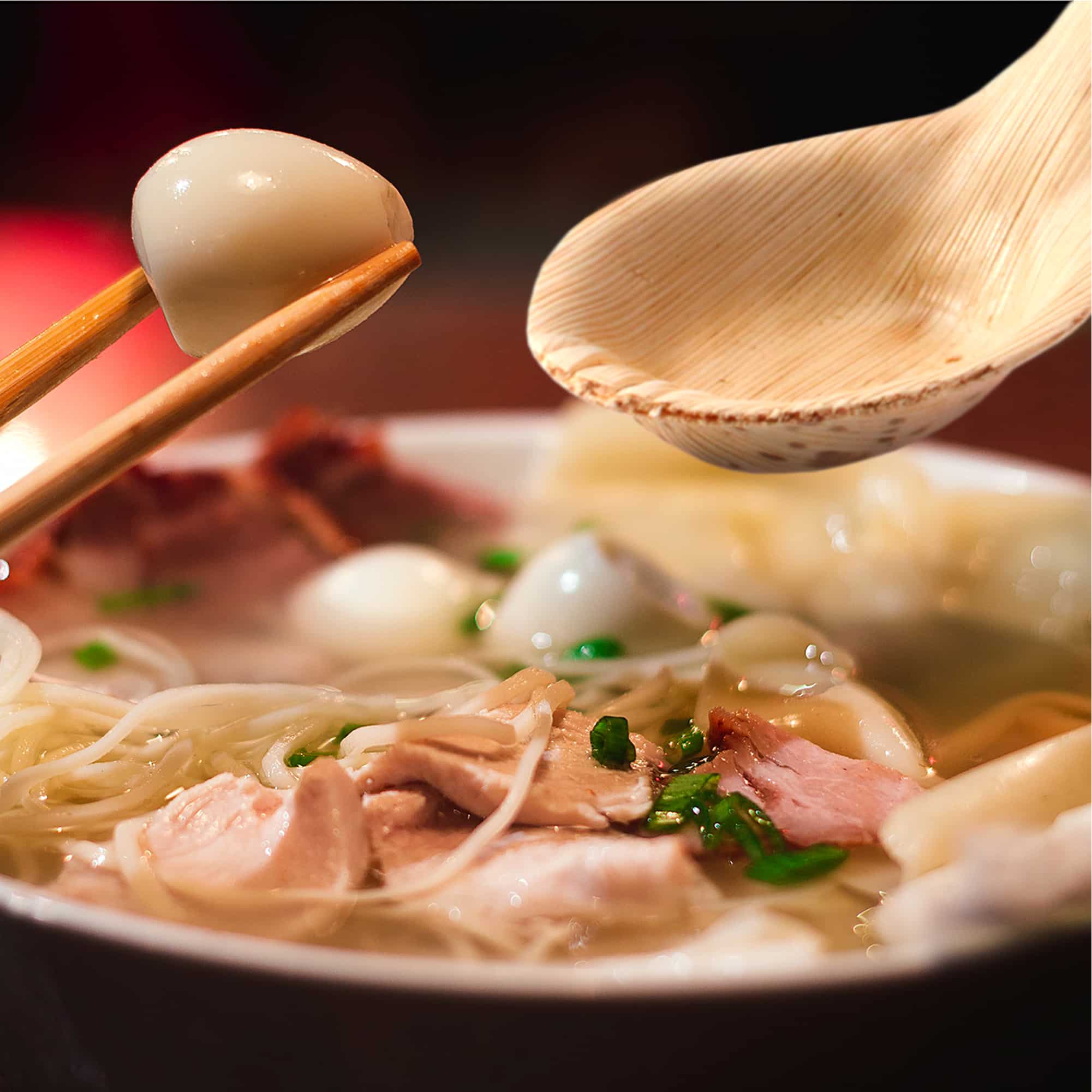 Bamboo Leaf Chinese Soup Spoon