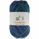 purple/blue/green yarn