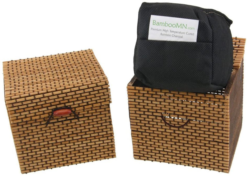 Bamboo Charcoal Odor Absorber Bag in Decorative 4" Box