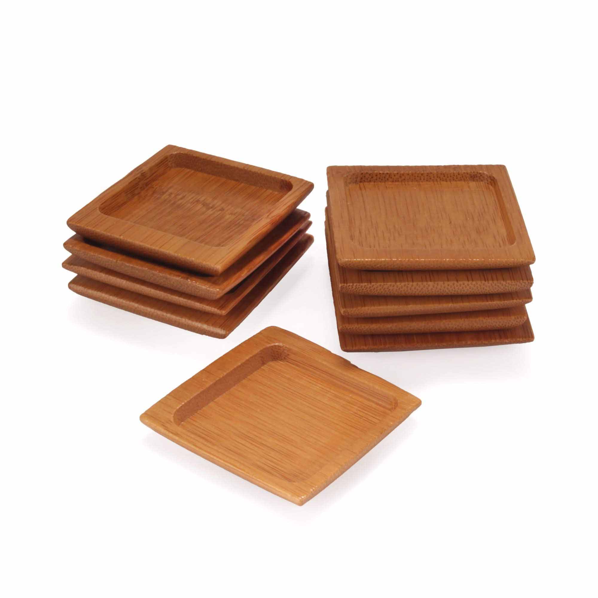 Deep Square Small Bamboo Dishes