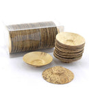bulk disposable bamboo leaf shallow dish