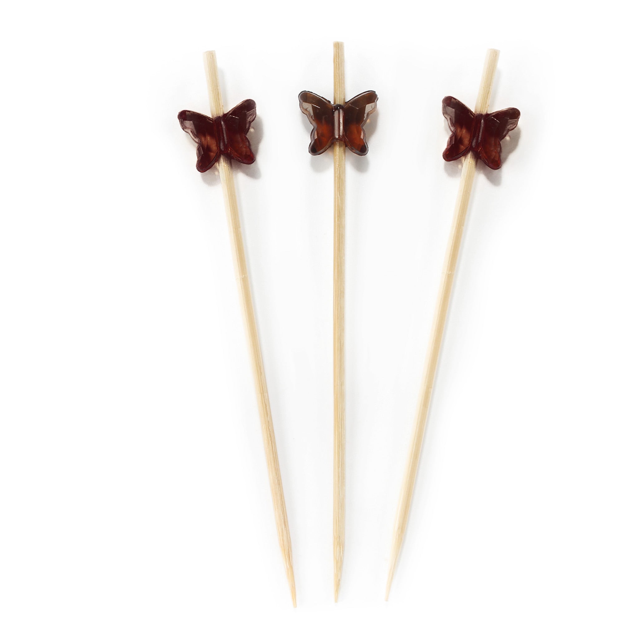 Acrylic Butterfly Bamboo Food Picks