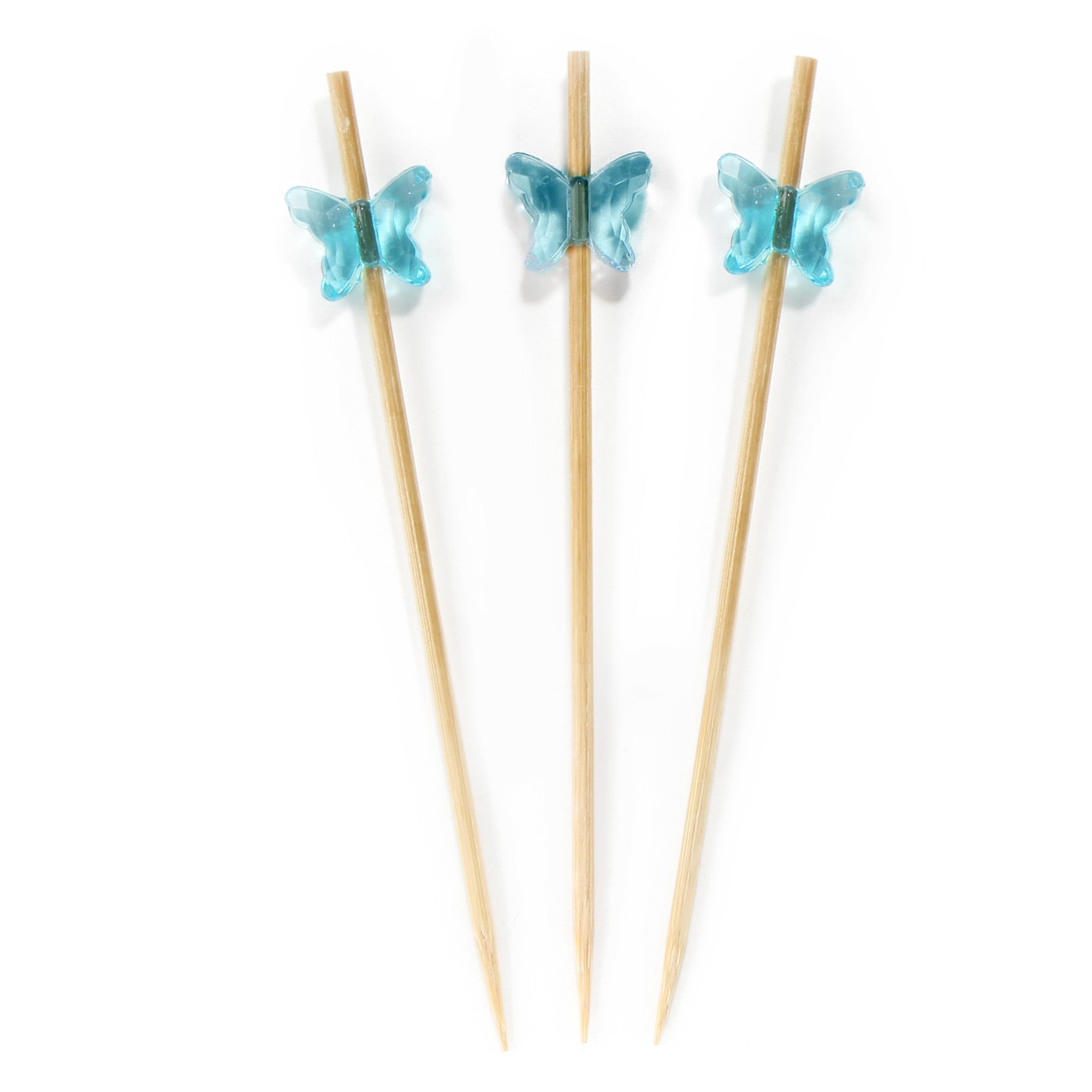 Acrylic Butterfly Bamboo Food Picks