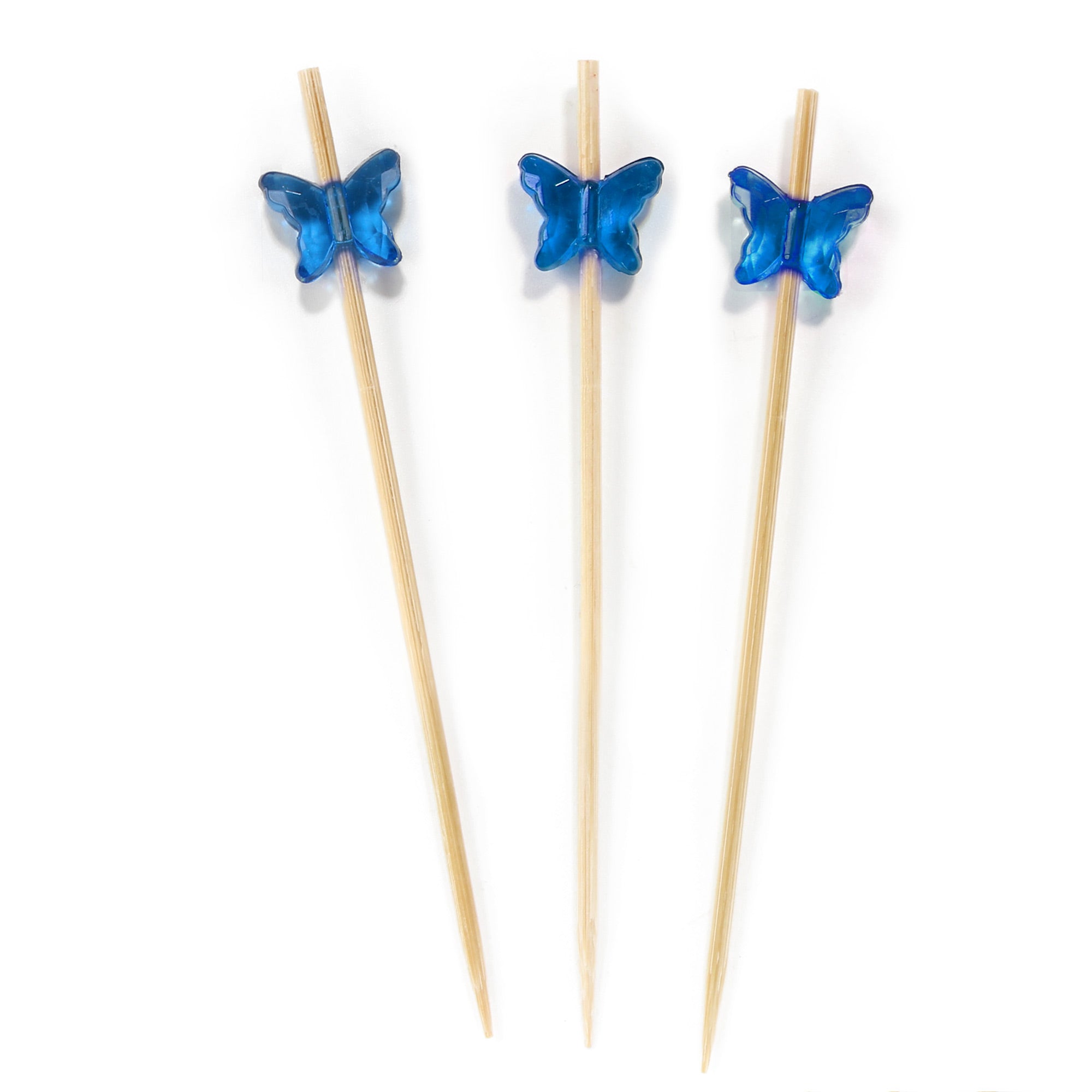 Acrylic Butterfly Bamboo Food Picks