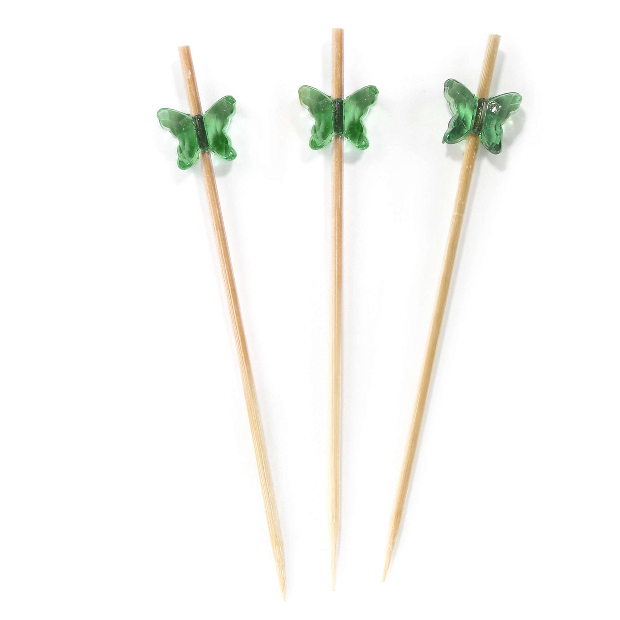 Acrylic Butterfly Bamboo Food Picks