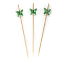 3.9" Decorative Acrylic Butterfly End Bamboo Cocktail Picks