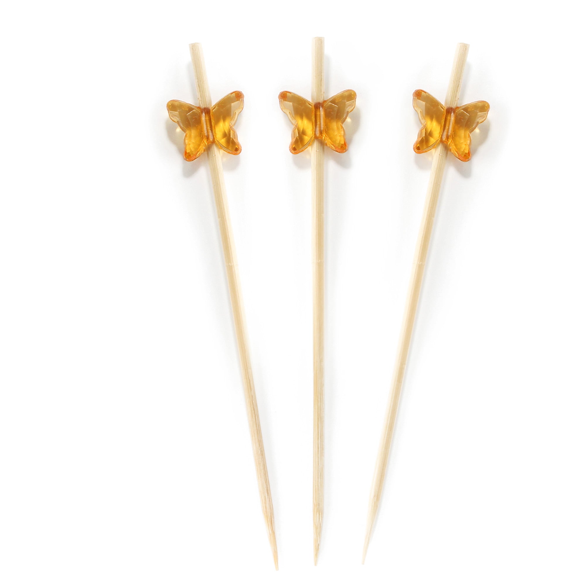 Acrylic Butterfly Bamboo Food Picks