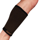 Copper D - Calf Compression Sleeve in partial black/copper dots