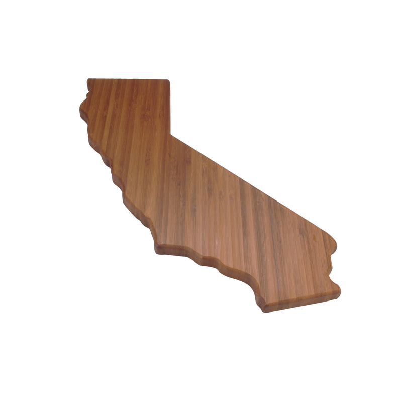 california state silhouette bamboo cutting board side