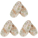 Women's Multicolor Fuzzy Slippers: 3 Pairs