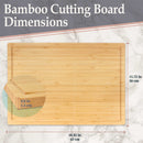 Bamboo Grooved Cutting 16.85" x 11.75" x 0.5"/0.6"