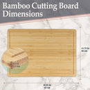 Bamboo Grooved Cutting 16.85" x 11.75" x 0.5"/0.6"