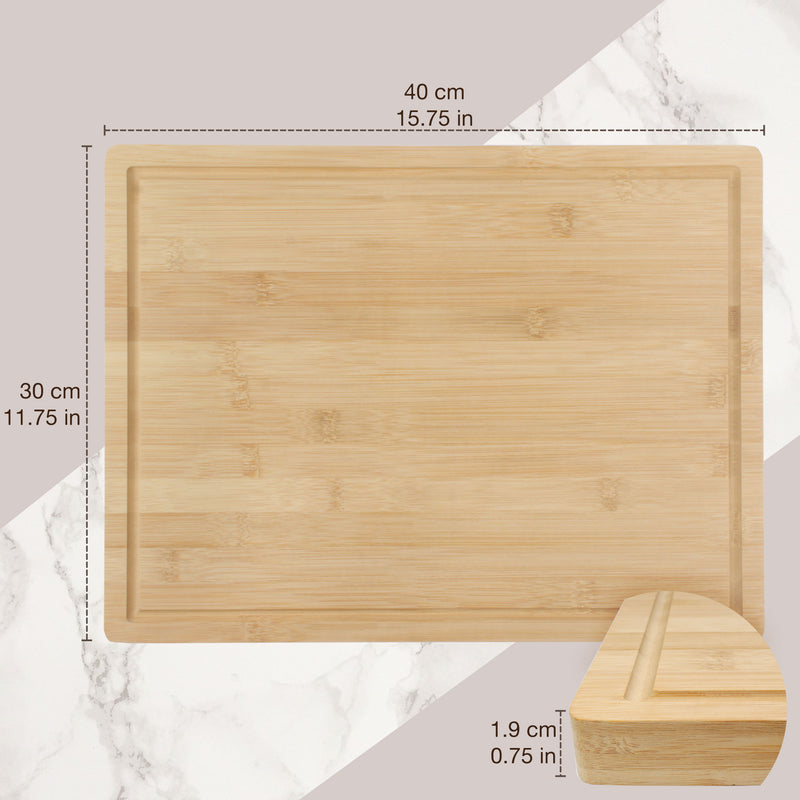  BambooMN Bulk Wholesale Premium Bamboo Grooved Cutting Board -  11 x 11 x .75 - 10 Piece: Home & Kitchen