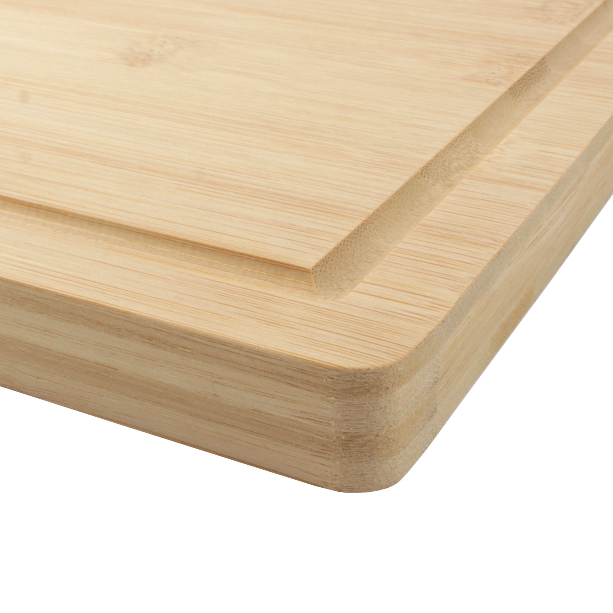 BambooMN Natural Bamboo Cutting Board w/Juice Groove and Hanging Hole -  11.75 x 8.63 x 0.4 - Vertical Cut - 10 Pieces 