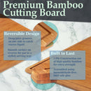 Grooved Flat Square Bamboo Cutting Board 20" x 20" x 0.75"