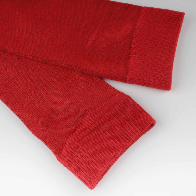 mens cherry red bamboo crew socks stretchy top