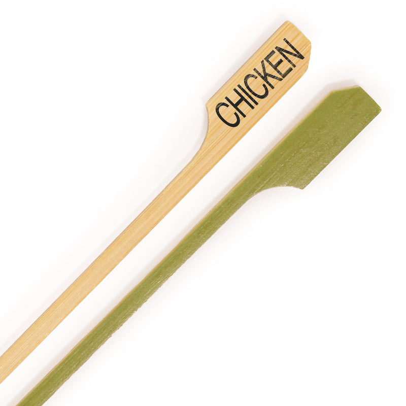 chicken label bamboo paddle picks top