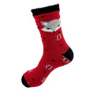 Women's Double Layer Christmas Cozy Fuzzy Cabin Animal Socks - 1 Pair