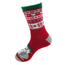 Women's Double Layer Christmas Cozy Fuzzy Cabin Animal Socks - 1 Pair
