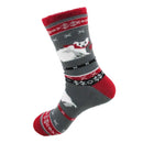 Women's Double Layer Christmas Cozy Fuzzy Cabin Animal Socks - 1 Pair