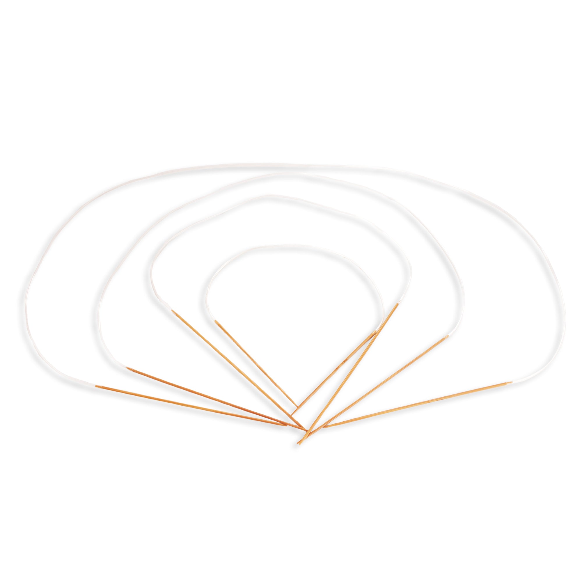 Circular Bamboo Knitting Needles Set: 4 Lengths/Size