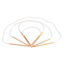 Circular Bamboo Knitting Needles Set: 4 Lengths/Size
