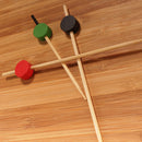 Bamboo Circular Skewers on bamboo board