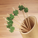 clover shamrock bamboo picks skewer display