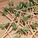 clover shamrock bamboo picks skewer closeup