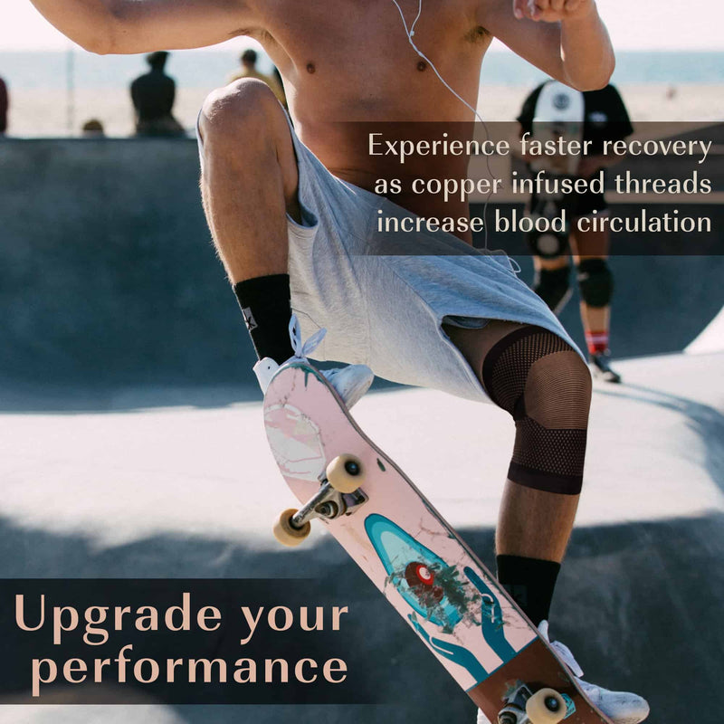 Upgrade your performance - Experience faster recovery as copper infused threads increase blood circulation