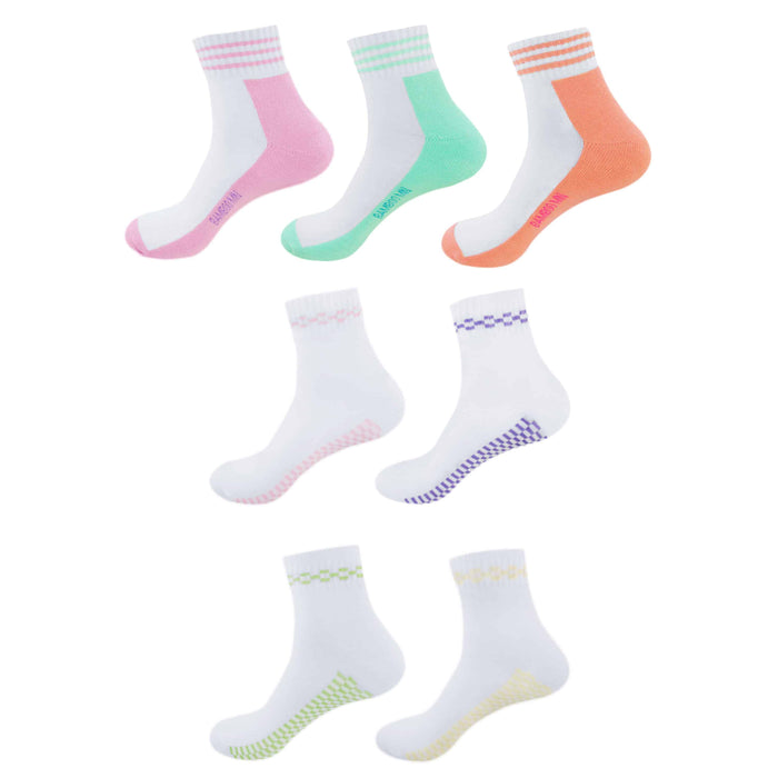 bamboomn Women's Classic Retro Design Cotton Anklet Quarter Socks
