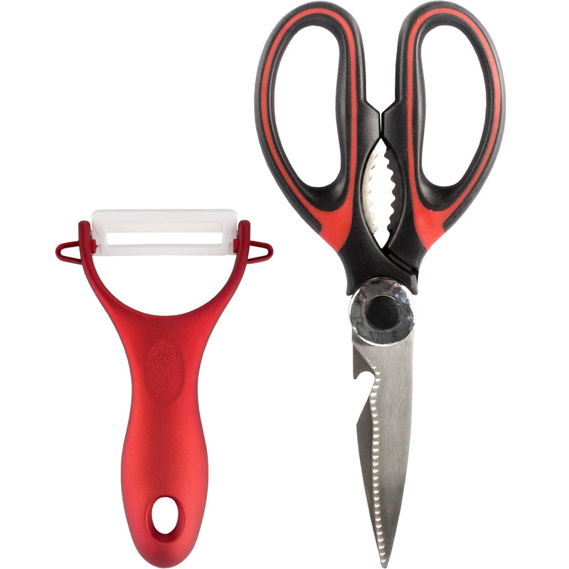 Ceramic Knife Set Red Flower Blade Red Handle 4 Piece Knife + A Sharp  Peeler Good Kitchen Knives-Ceramic Cooking Tools