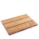 Custom Engraved Raised Bamboo Bath Mat: Brushed Style Letter and Name