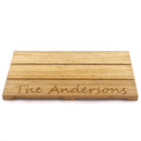Custom Engraved Raised Bamboo Bath Mat: Family Name