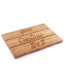 Custom Engraved Raised Bamboo Bath Mat: Your Custom Text