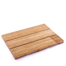 Custom Engraved Raised Bamboo Bath Mat: Square Name Block Dark