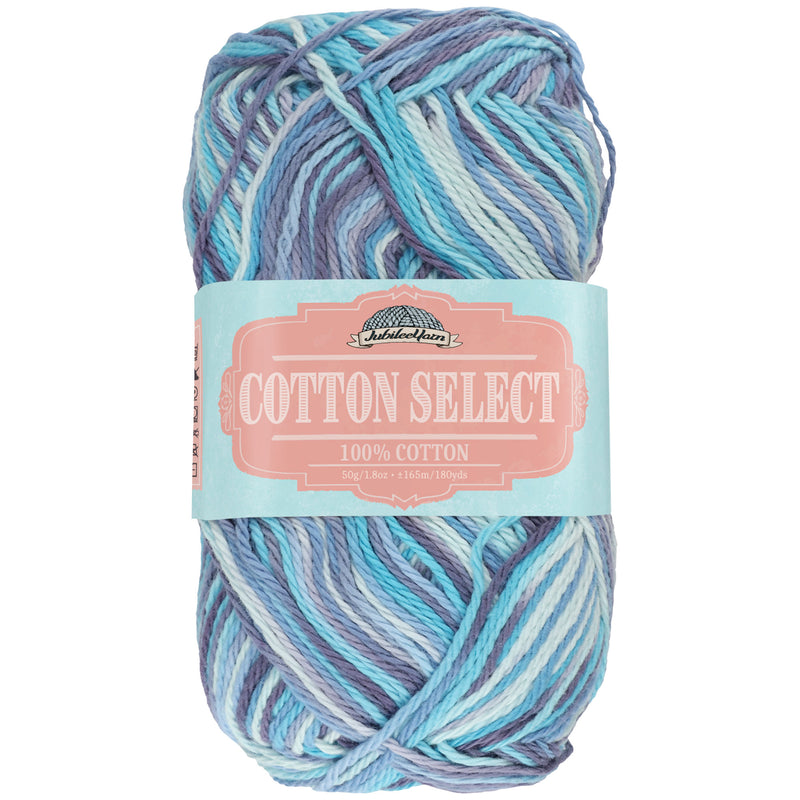 purple/blue/white yarn