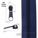 Nylon Coil Zipper Tape with Metal Non-Locking Pulls
