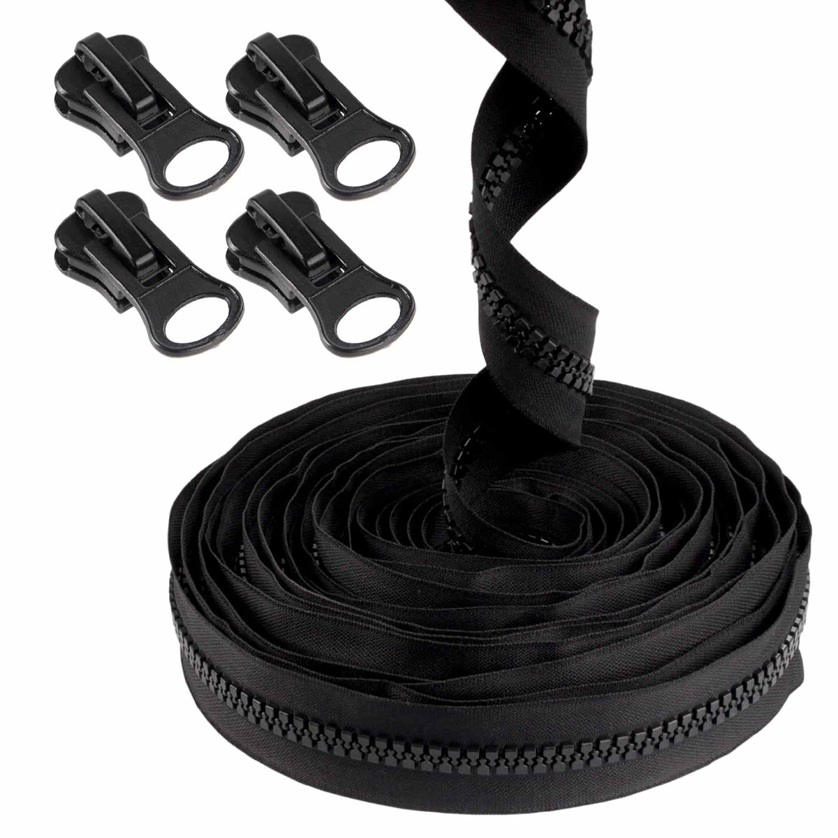 Plastic Zipper Tape with Delrin Locking Pulls